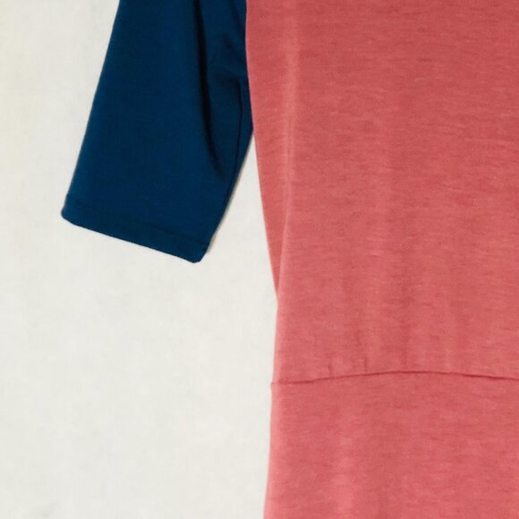 LuLaRoe Julia dress short sleeve pink & blue polyester blend size xs new READ - Picture 4 of 11